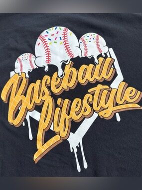 BSBL Baseball Lifestyle 101 Boys XL Ice Cream Drip Tshirt BL101